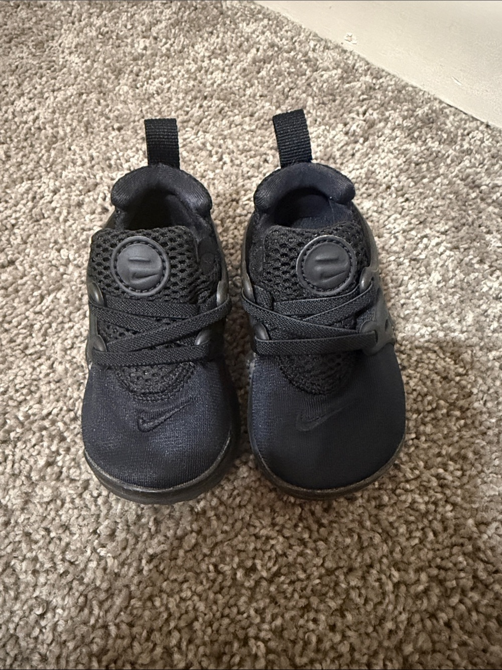 Nike Kids Black Slip-On Mesh Sneakers